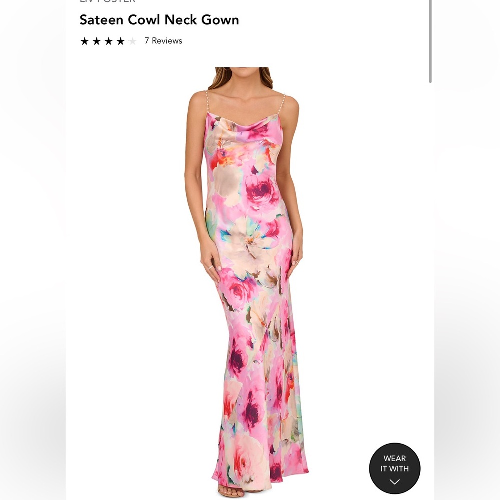 Liv Foster Sateen Cowl Neck Dress